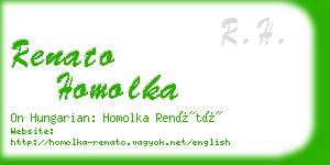 renato homolka business card